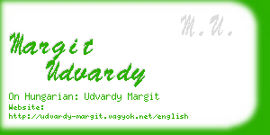 margit udvardy business card